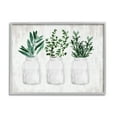thumbnail image 1 of Stupell Industries Kitchen Herbs in Jars Botanical & Floral Painting Gray Framed Art Print Wall Art, 14 x 11, 1 of 9