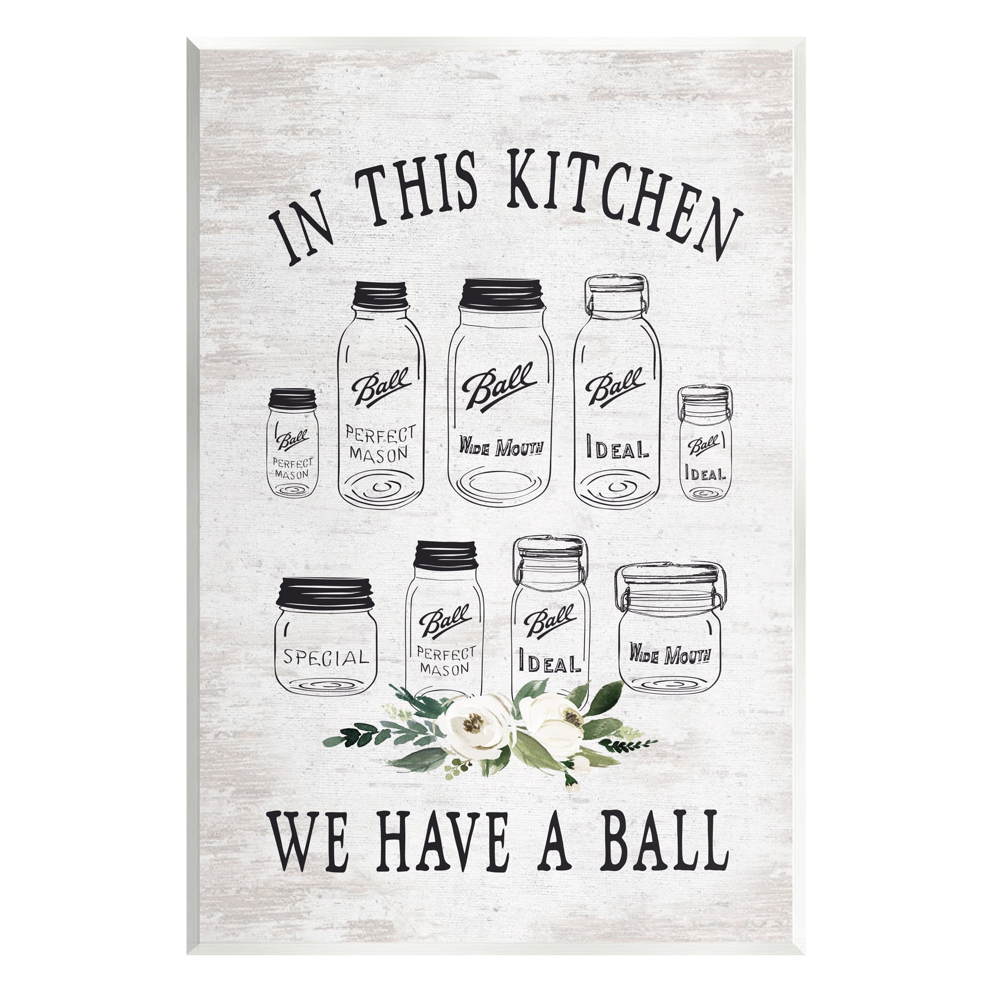 Stupell Industries Kitchen Jar Phrase Botanical & Floral Painting Unframed Art Print Wall Art, 10 x 15
