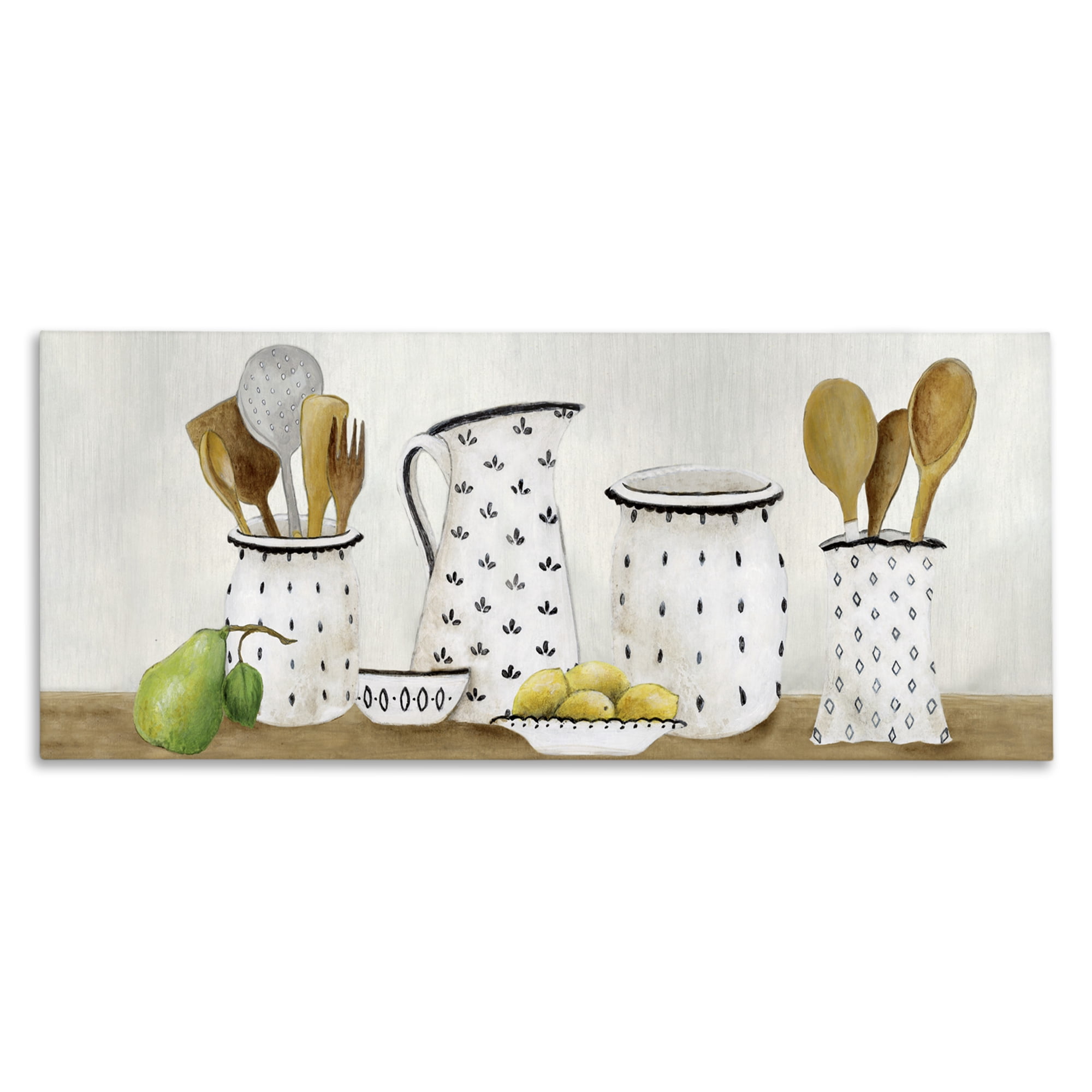 Stupell Industries Kitchen Jugs & Utensils Canvas Wall Art, design by Janet Tava