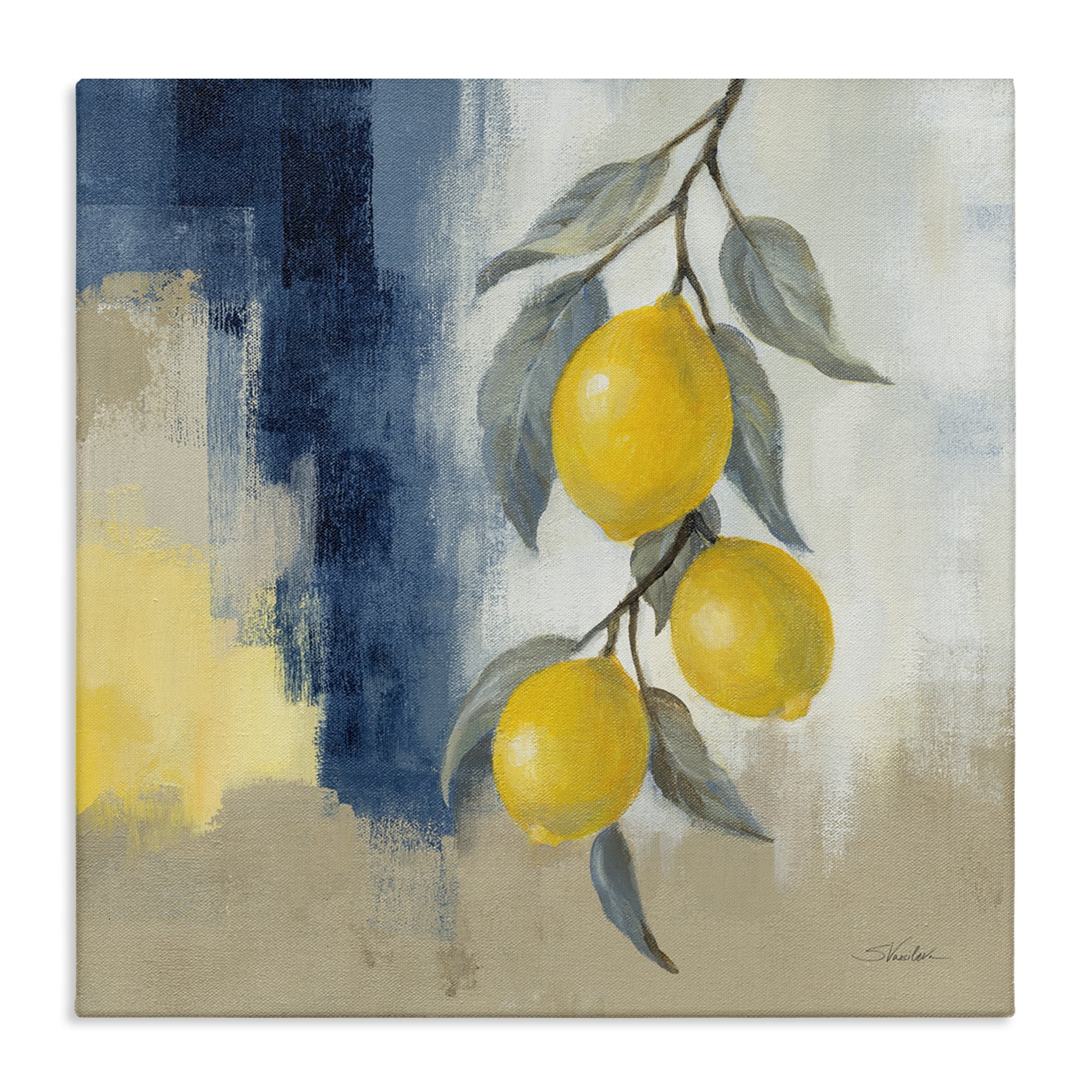Stupell Industries Kitchen Lemons Hanging Food & Beverage Painting Wrapped Canvas Art Print Wall Art, 36 x 36