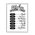 thumbnail image 1 of Stupell Industries Kitchen Opening Times Humorous Antique Text Style Graphic Art White Framed Art Print Wall Art, Design by Lettered and Lined, 1 of 5