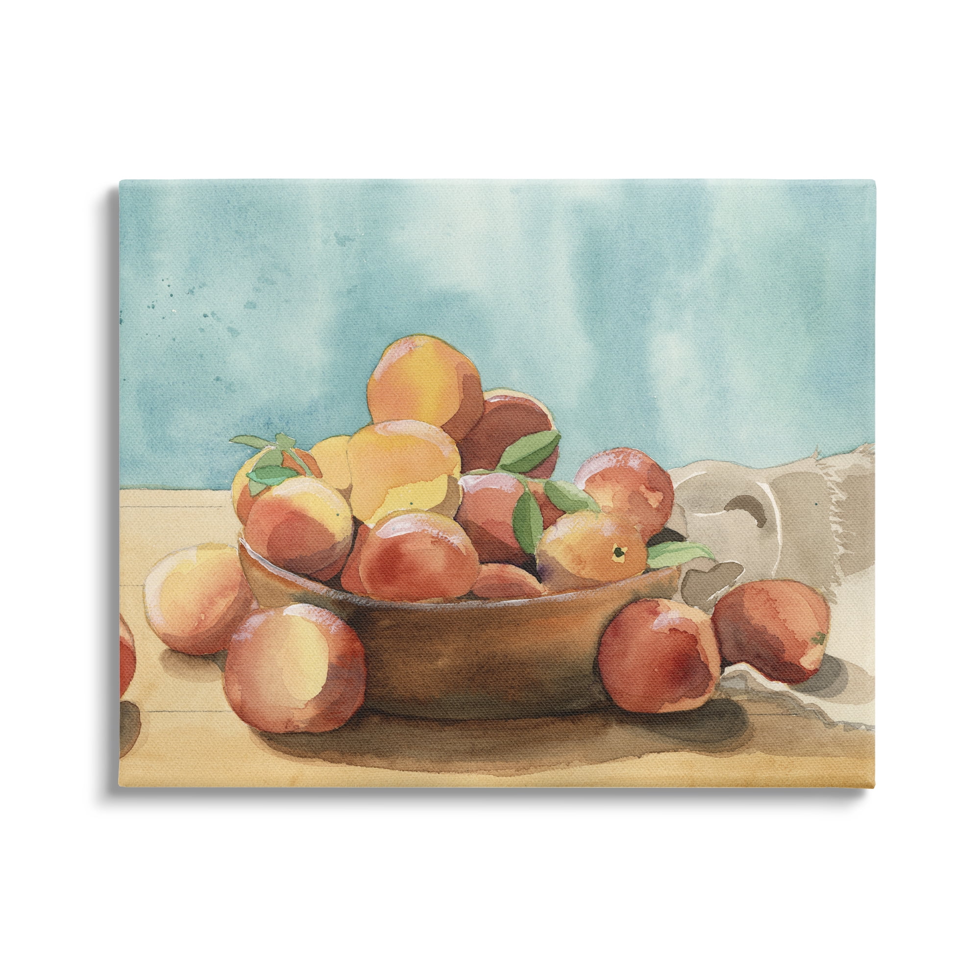 Stupell Industries Kitchen Peaches Still Life Food & Beverage Painting Gallery Wrapped Canvas Art Print Wall Art, 40 x 30
