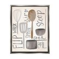 thumbnail image 1 of Stupell Industries Kitchen Phrases & Utensils Food & Beverage Painting Gray Floater Framed Canvas Art Print Wall Art, 25 x 31, 1 of 10