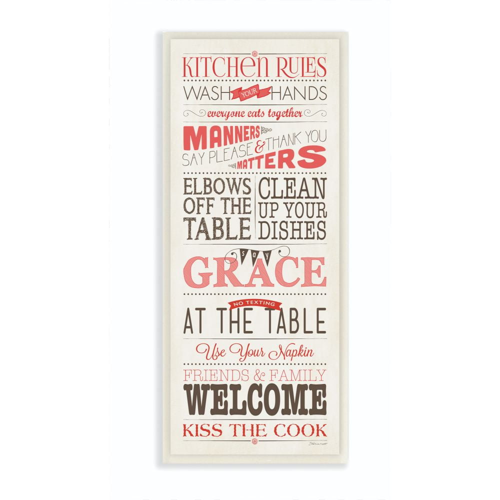 Stupell Industries Kitchen Rules Inspirational Word Dining Room Design