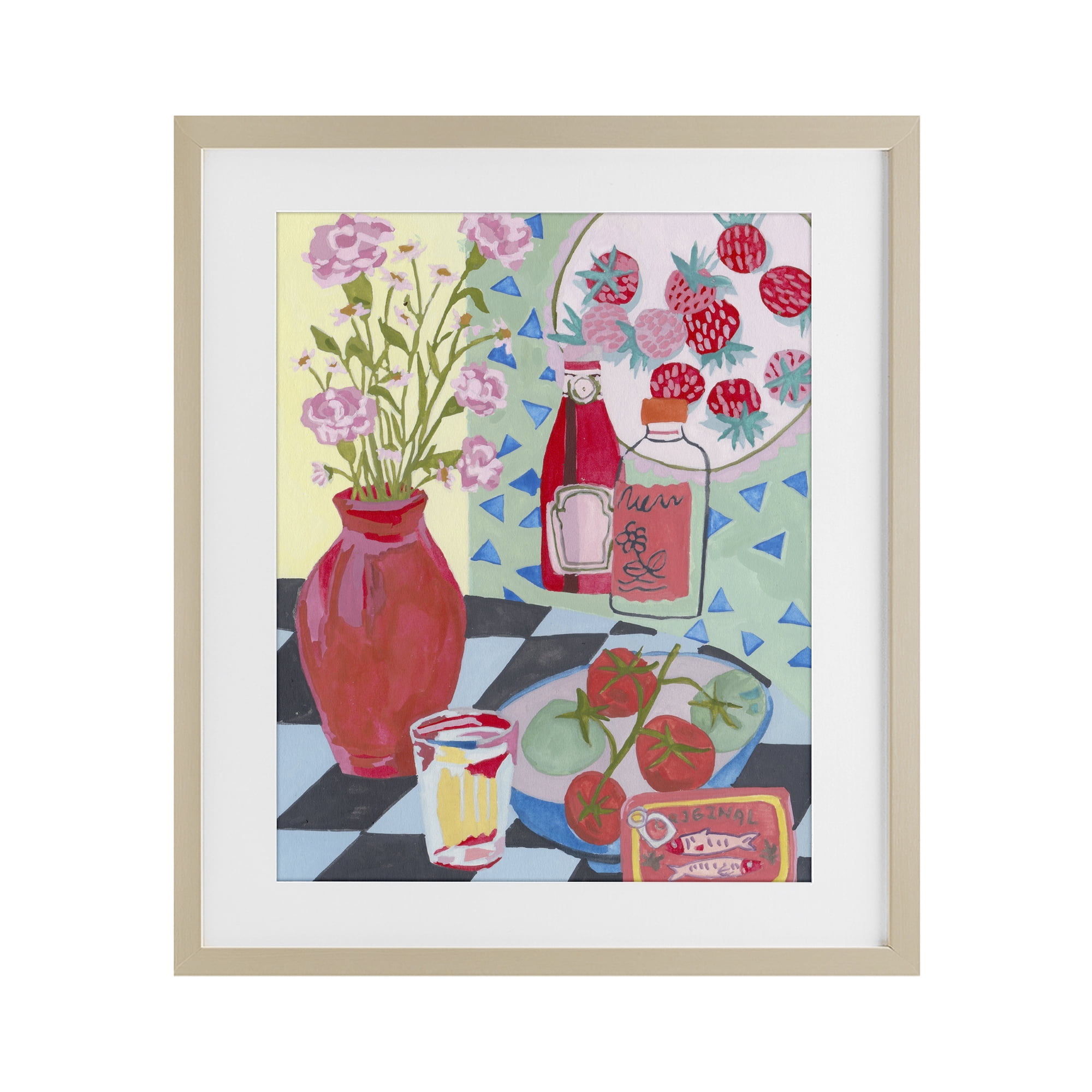 Stupell Industries Kitchen Sauces Still Life Birch Framed Print Under Glass, design by Melissa Wang