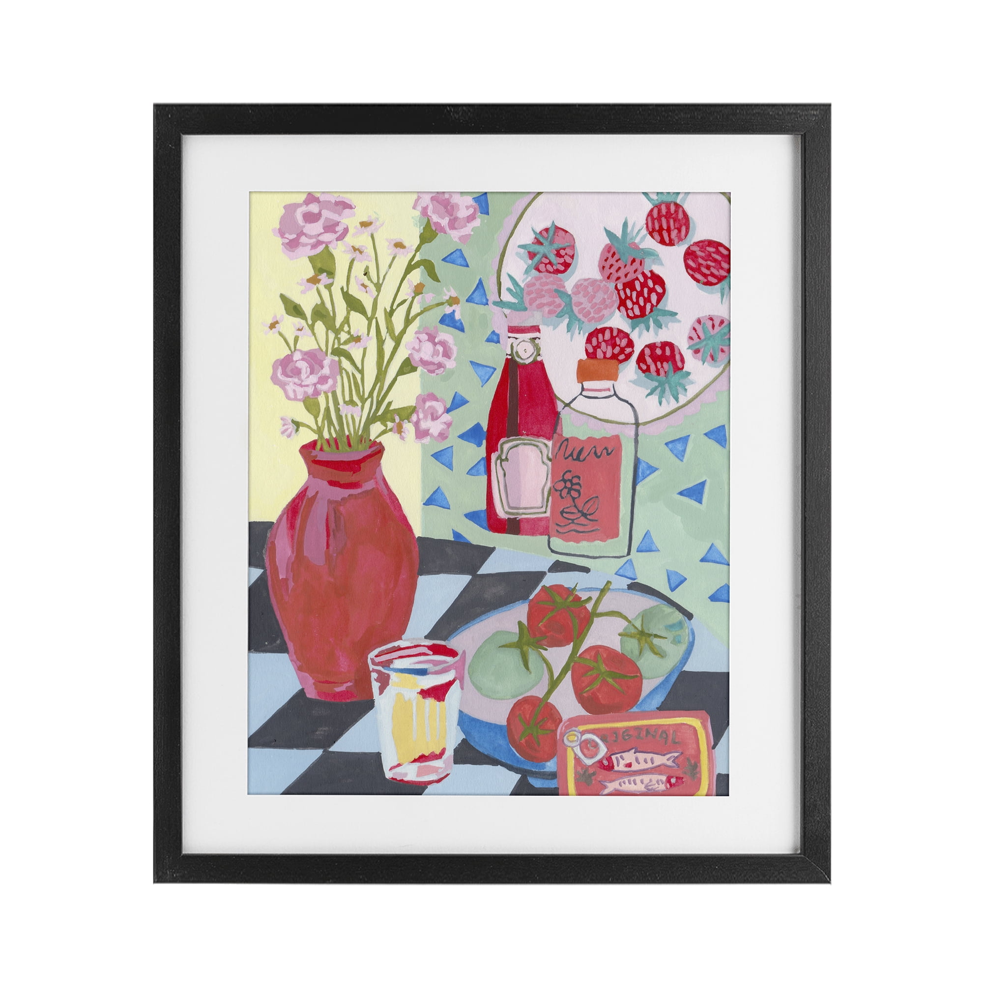 Stupell Industries Kitchen Sauces Still Life Black Framed Print Under Glass, design by Melissa Wang