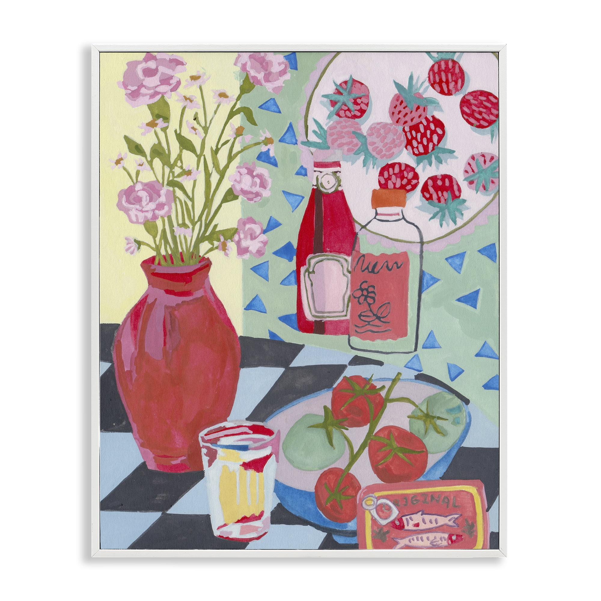 Stupell Industries Kitchen Sauces Still Life White Framed Giclee Art, design by Melissa Wang