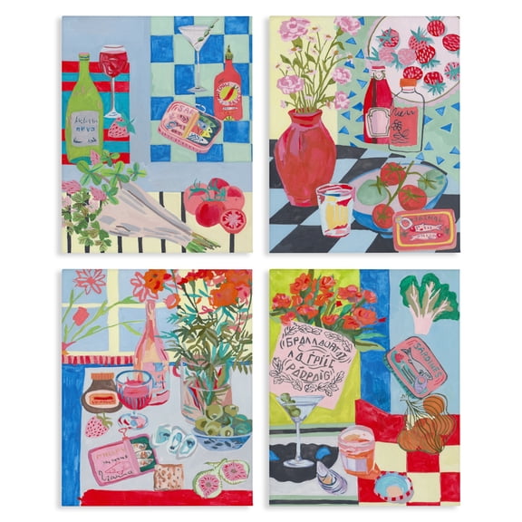 Stupell Industries Kitchen Secrets Still Lifes 4 Piece Canvas Wall Art Set, design by Melissa Wang