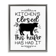 thumbnail image 1 of Stupell Industries Kitchen's Closed Heifer's Had It Gray Framed Floater Canvas Wall Art, design by Lux + Me Designs, 1 of 9