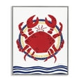 thumbnail image 1 of Stupell Industries Kitschy Coastal Crab Animals Painting Gray Framed Art Print Wall Art, 16 x 20, 1 of 2