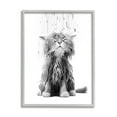 thumbnail image 1 of Stupell Industries Kitten Bathroom Splash Animals & Insects Painting Gray Framed Art Print Wall Art, 11 x 14, 1 of 9