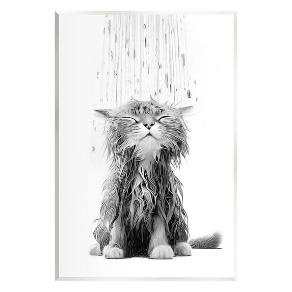 Stupell Industries Kitten Bathroom Splash Animals & Insects Painting Unframed Art Print Wall Art, 10 x 15