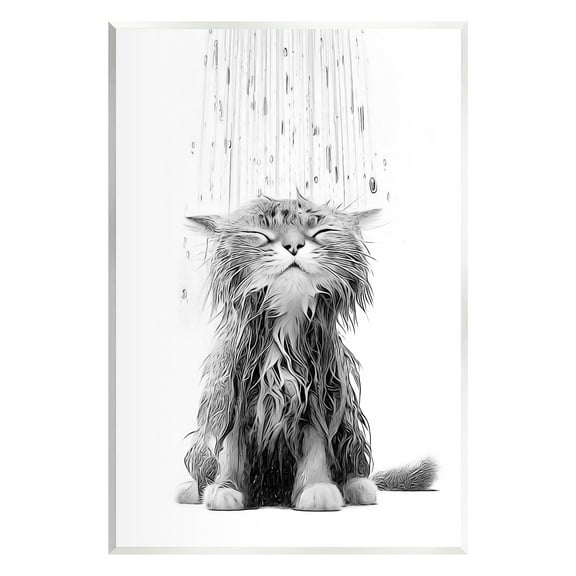 Stupell Industries Kitten Bathroom Splash Animals & Insects Painting Unframed Art Print Wall Art, 10 x 15