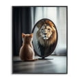 thumbnail image 1 of Stupell Industries Contemporary Kitten Becomes Lion Illusion Black Framed Giclee Art, 11 x 14, by Scott Stulberg, 1 of 8