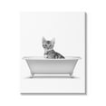 thumbnail image 1 of Stupell Industries Kitten In Bathroom Tub Animal Animals & Insects Painting Gallery Wrapped Canvas Print Wall Art, 1 of 5