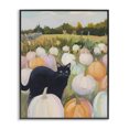 thumbnail image 1 of Stupell Industries Modern Kitten & Pumpkins in Field Black Framed Giclee Art, 11 x 14, by The Prints Vibe, 1 of 8
