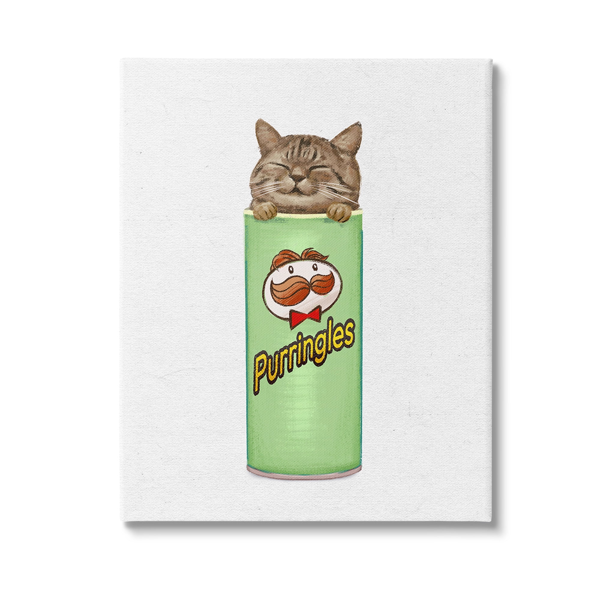 Stupell Industries Kitten in Chips Tin Animals & Insects Painting Gallery Wrapped Canvas Art Print Wall Art, 16 x 20