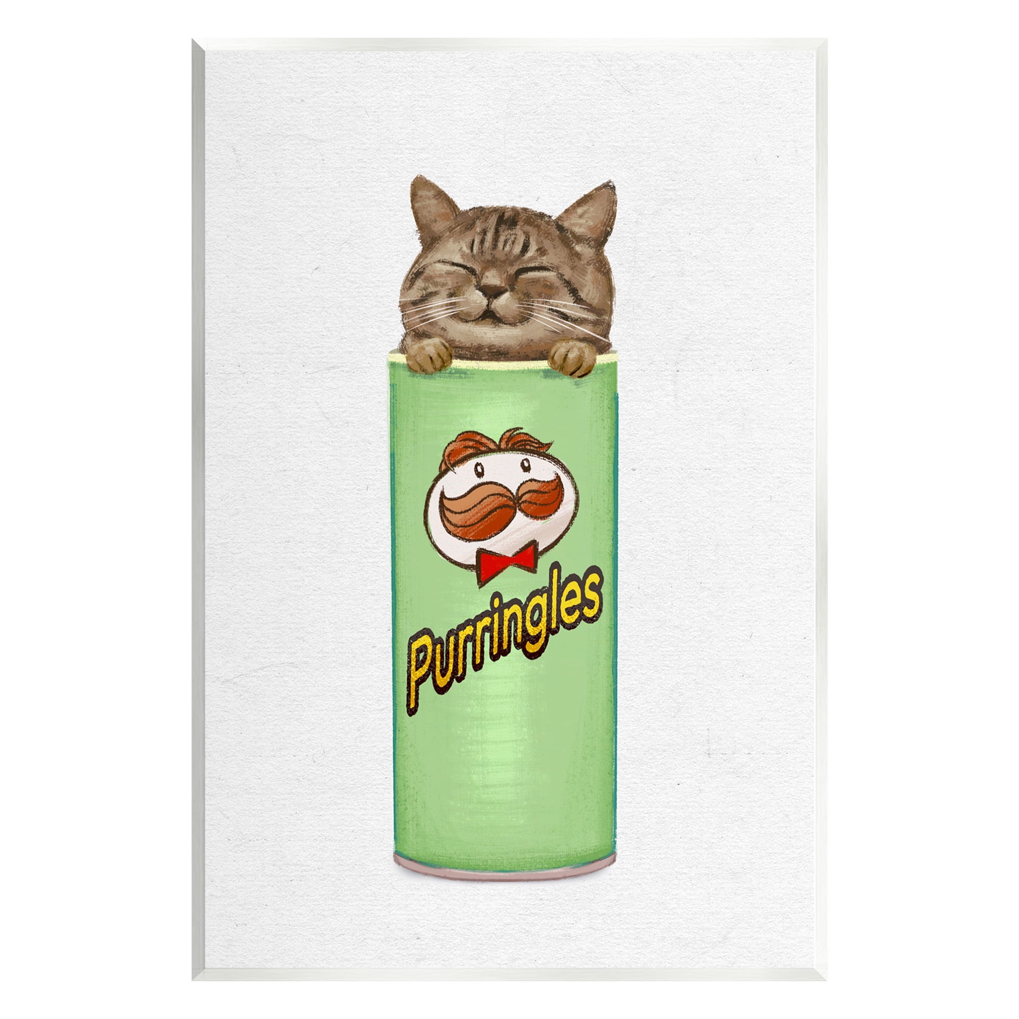 Stupell Industries Kitten in Chips Tin Animals & Insects Painting Unframed Art Print Wall Art, 10 x 15