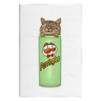 Stupell Industries Kitten in Chips Tin Animals & Insects Painting Unframed Art Print Wall Art, 10 x 15