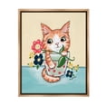 thumbnail image 1 of Stupell Industries Kitten in Flower Pot Animals & Insects Painting Brown Floater Framed Canvas Art Print Wall Art, 17 x 21, 1 of 10