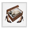 thumbnail image 1 of Stupell Industries Eclectic Kitty Sleeping Heels Box White Framed Giclee Art, 17 x 17, by Amanda Greenwood, 1 of 8