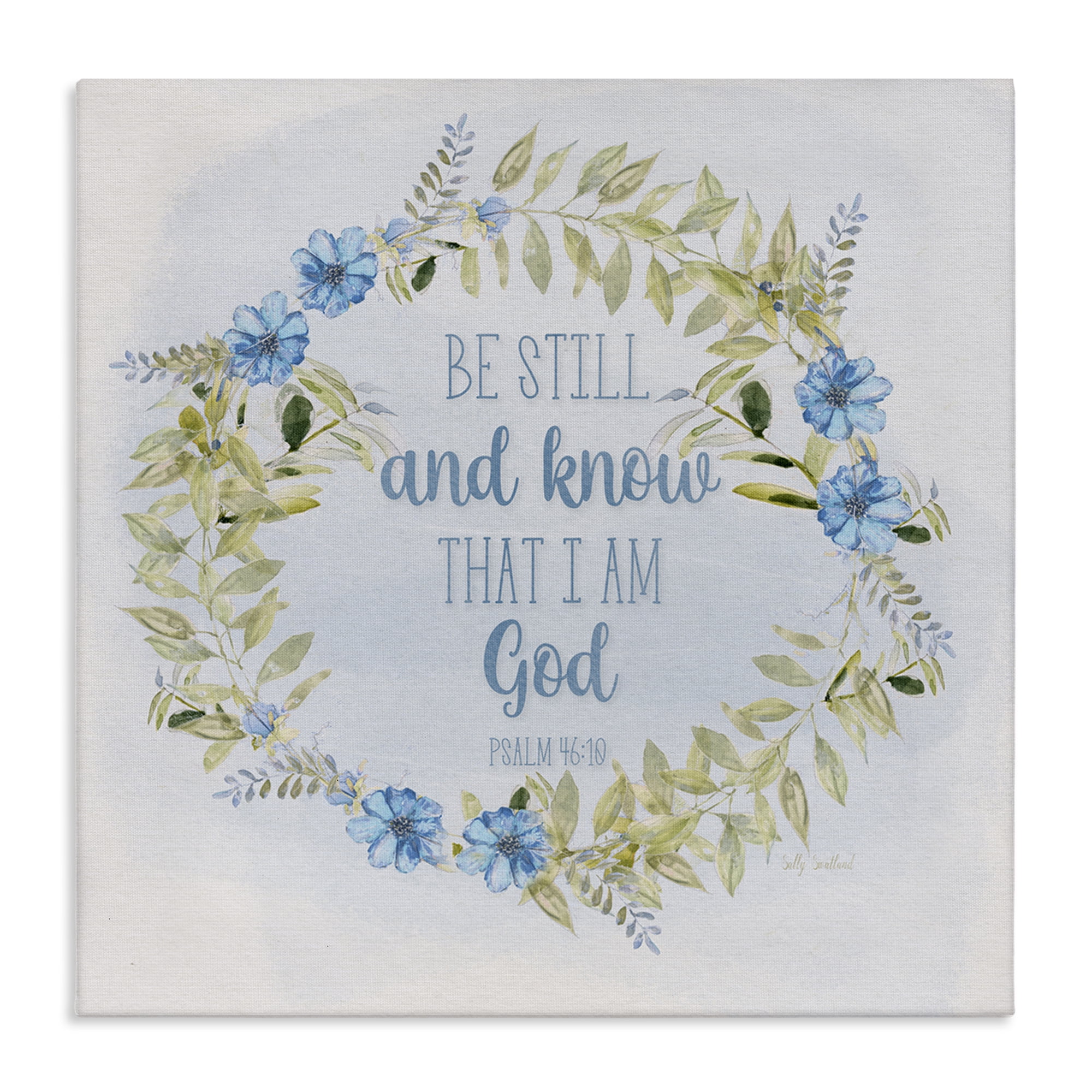 Stupell Industries Know I Am God Phrase Religious & Spiritual Painting Wrapped Canvas Art Print Wall Art, 24 x 24