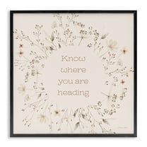 Stupell Industries Know Where You Are Heading Inspirational Painting Black Framed Art Print Wall Art, 12 x 12