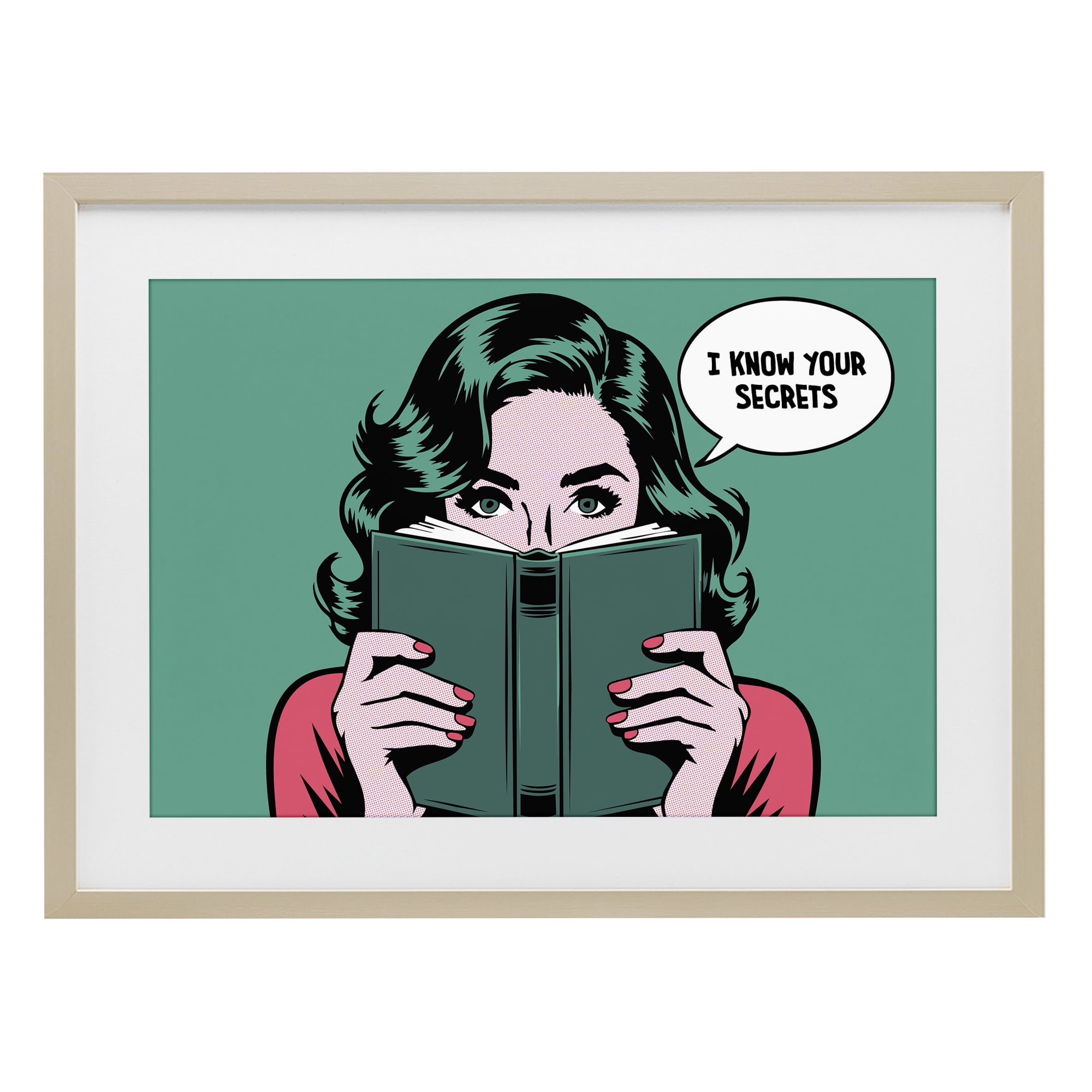 Stupell Industries Know Your Secrets Birch Framed Print Under Glass, design by Andreas Magnusson