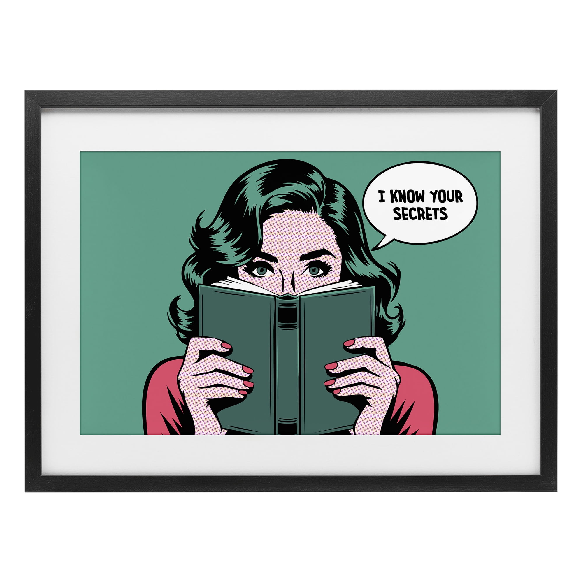 Stupell Industries Know Your Secrets Black Framed Print Under Glass, design by Andreas Magnusson