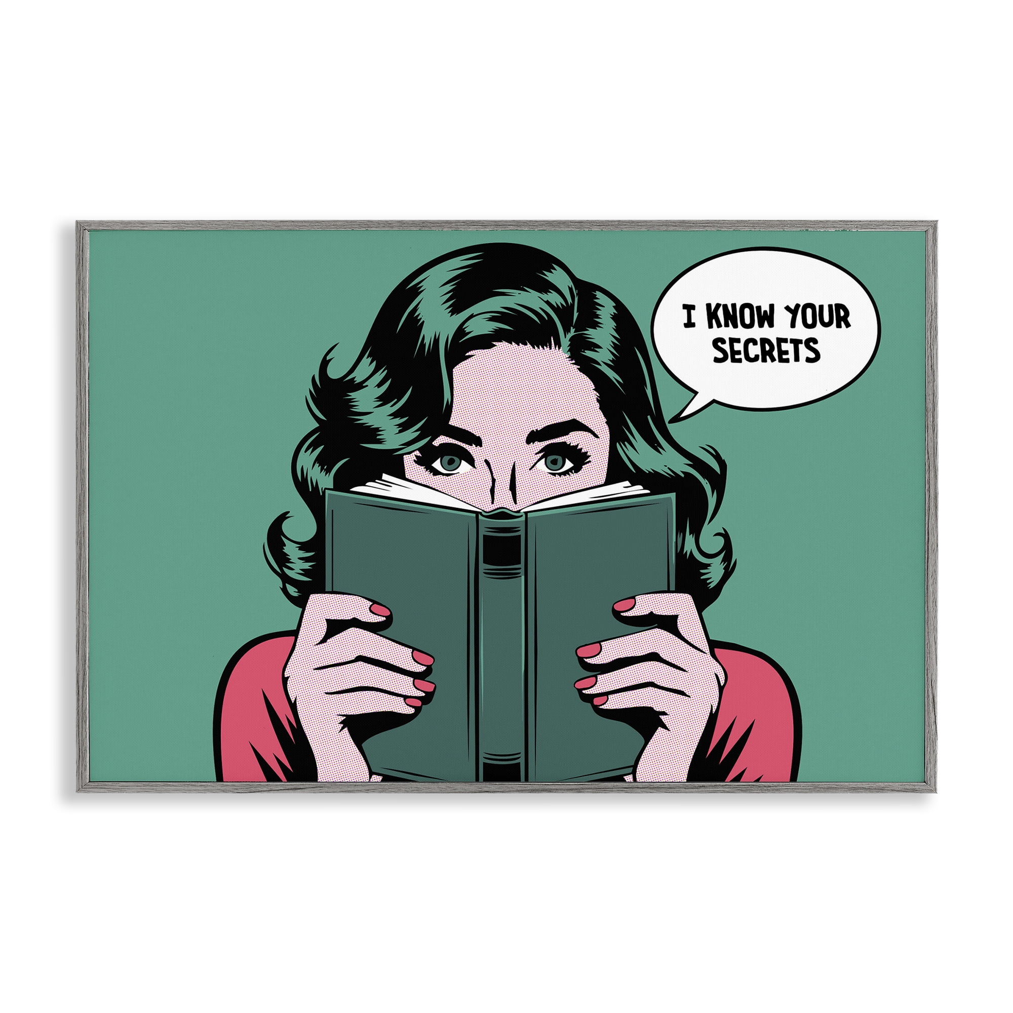 Stupell Industries Know Your Secrets Gray Framed Giclee Art, design by Andreas Magnusson