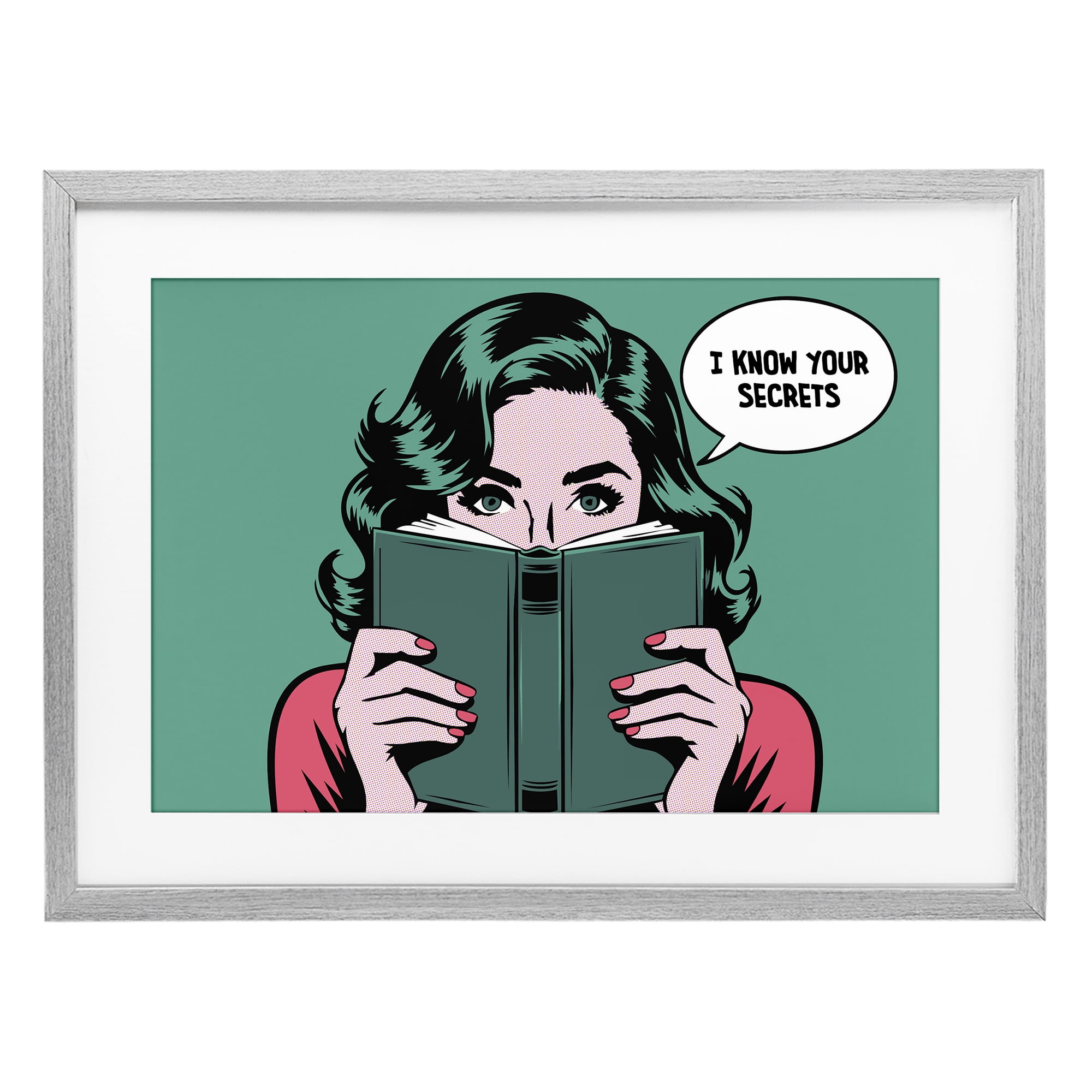 Stupell Industries Know Your Secrets Gray Framed Print Under Glass, design by Andreas Magnusson