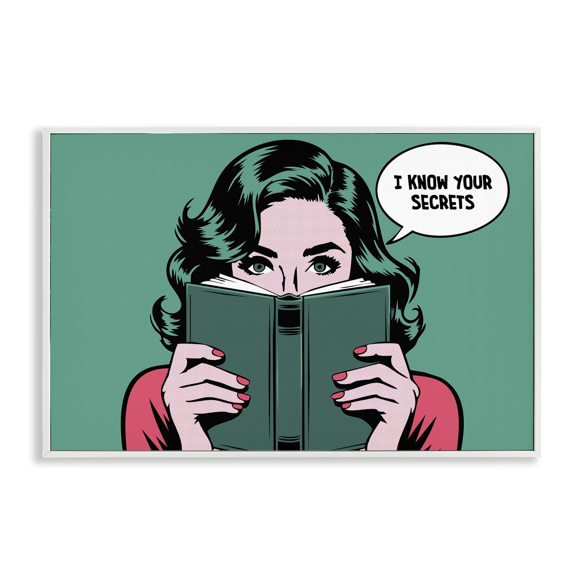 Stupell Industries Know Your Secrets White Framed Giclee Art, design by Andreas Magnusson