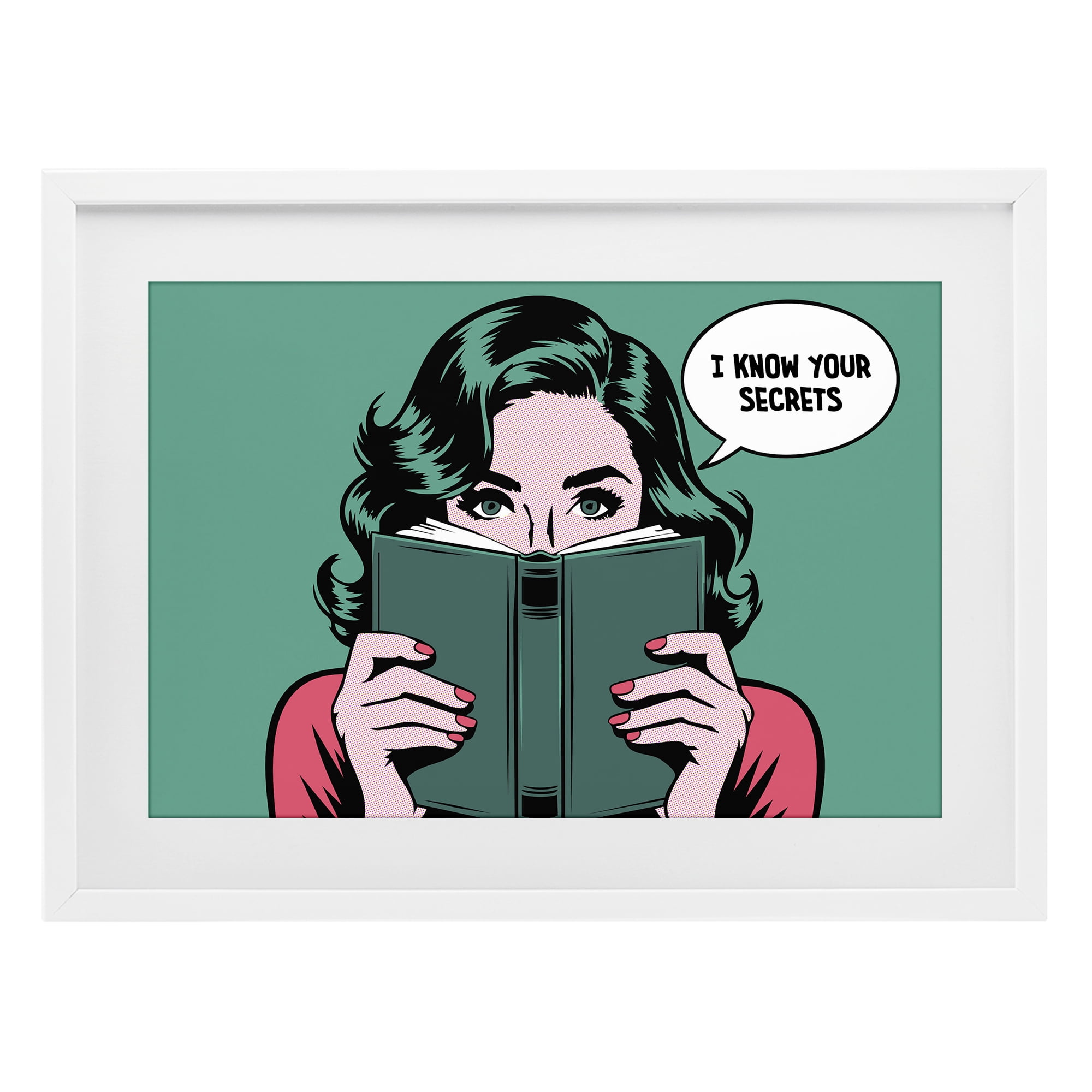 Stupell Industries Know Your Secrets White Framed Print Under Glass, design by Andreas Magnusson