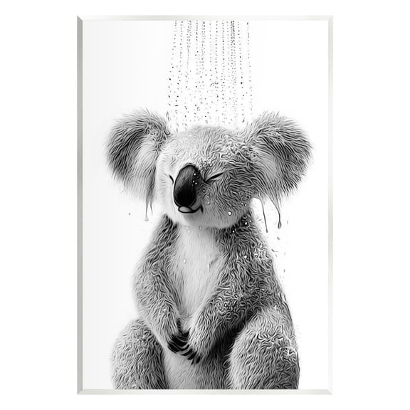 Stupell Industries Koala Bathroom Splash Animals & Insects Painting Unframed Art Print Wall Art, 10 x 15