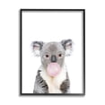 thumbnail image 1 of Stupell Industries Koala Bubblegum Portrait Animals & Insects Painting Black Framed Art Print Wall Art, 24 x 30, 1 of 8