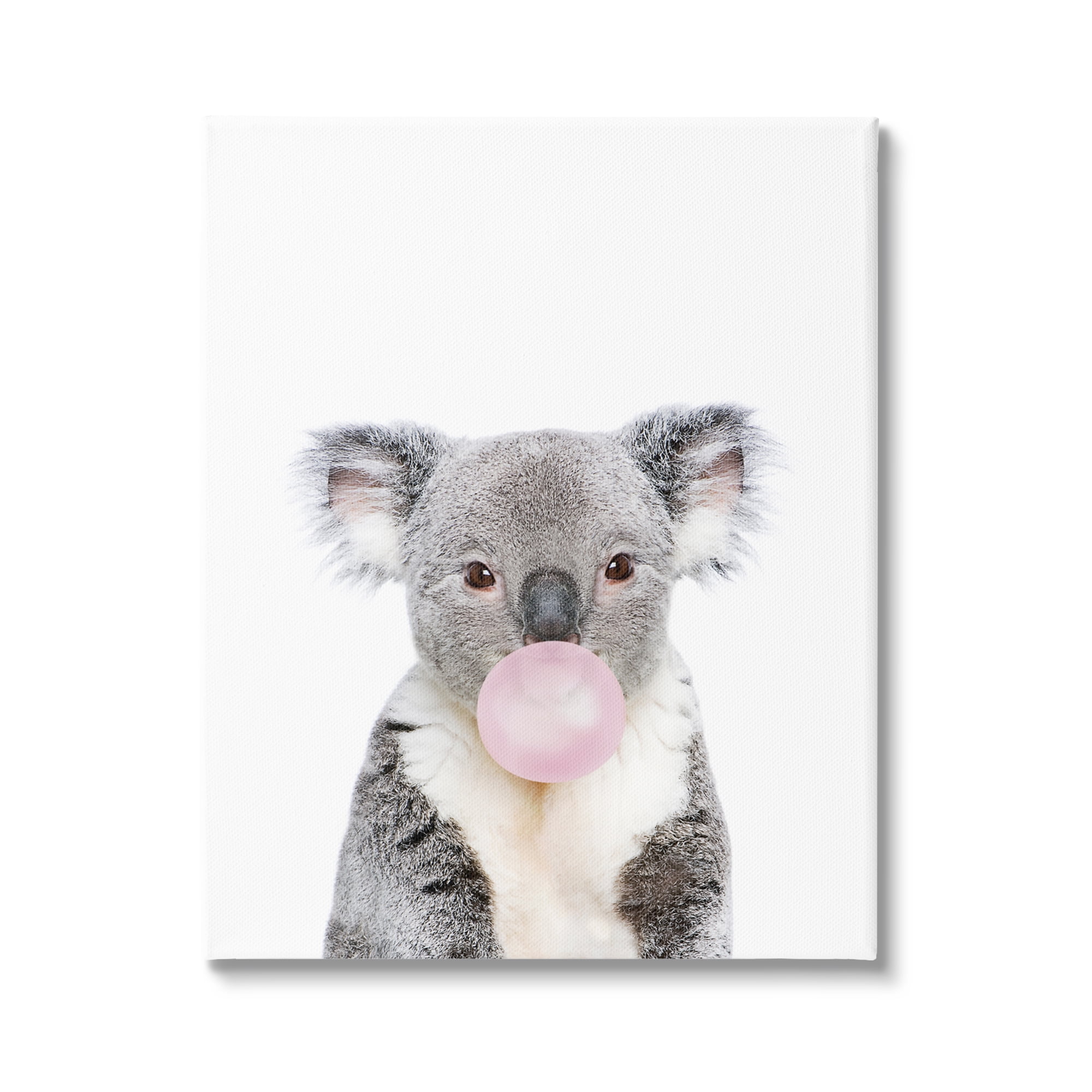 Stupell Industries Koala Bubblegum Portrait Animals & Insects Painting Gallery Wrapped Canvas Print Wall Art, 30 x 40