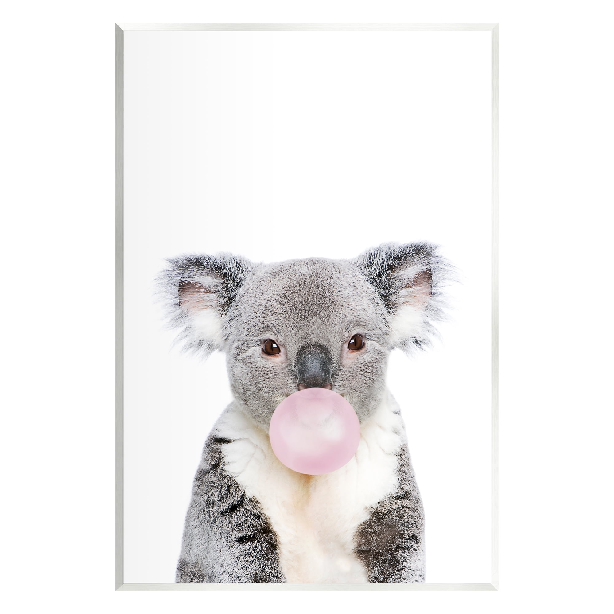 Stupell Industries Koala Bubblegum Portrait Animals & Insects Painting Unframed Art Print Wall Art, 13 x 19