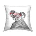 thumbnail image 1 of Stupell Industries Koala With Red Glasses Square Decorative Printed Throw Pillow, 18 x 18, 1 of 6