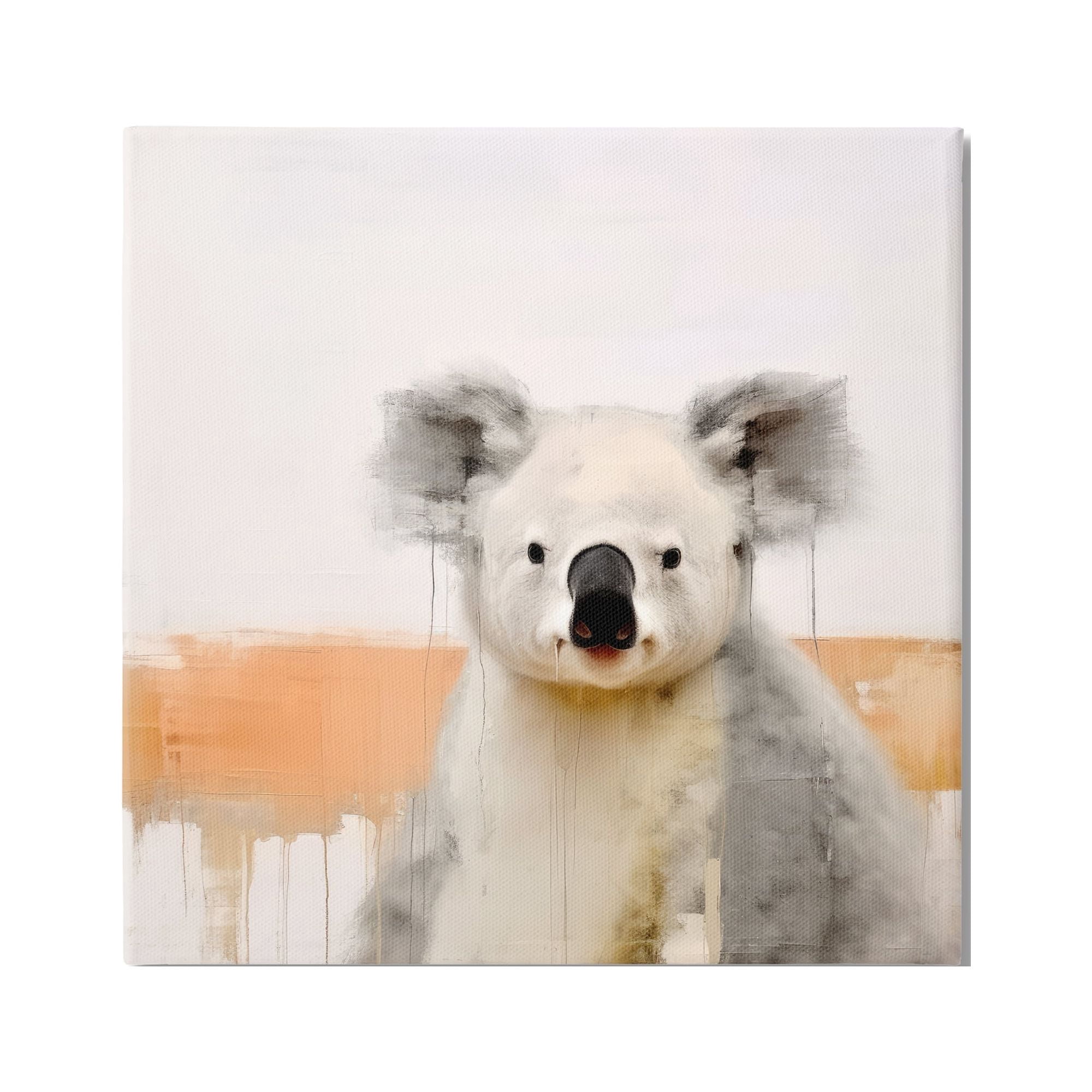 Stupell Industries Koala with Modern Drip Animals & Insects Painting Gallery Wrapped Canvas Art Print Wall Art, 30 x 30