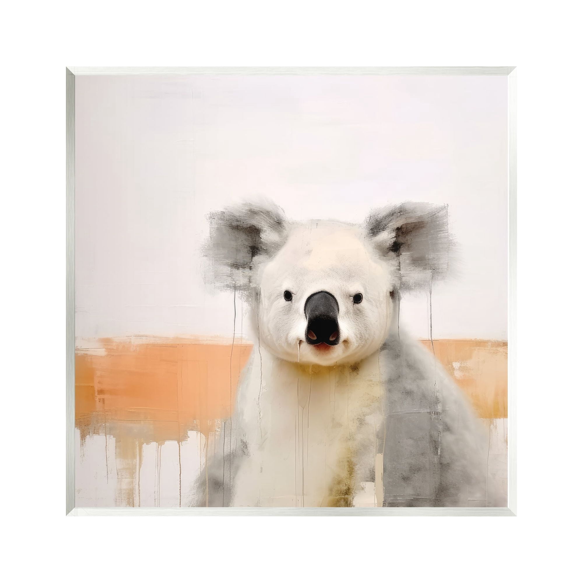 Stupell Industries Koala with Modern Drip Animals & Insects Painting Unframed Art Print Wall Art, 12 x 12