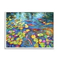 thumbnail image 1 of Stupell Industries Koi Fish and Water Lilies Landscape Painting White Framed Art Print Wall Art, 14 x 11, 1 of 9