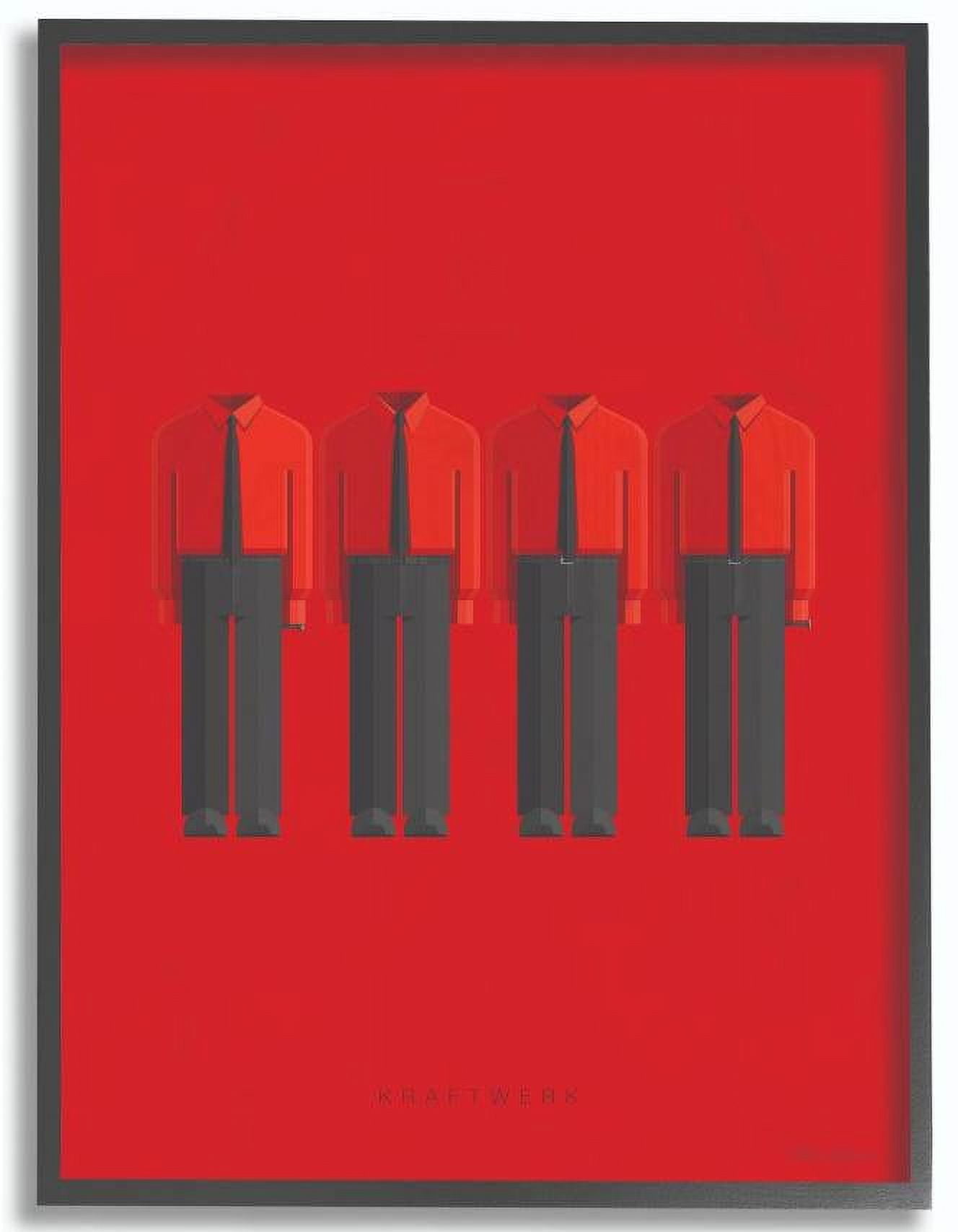 Stupell Industries Kraftwerk Famous People Characters Fashion Design Framed Wall Art by Fred Birchal