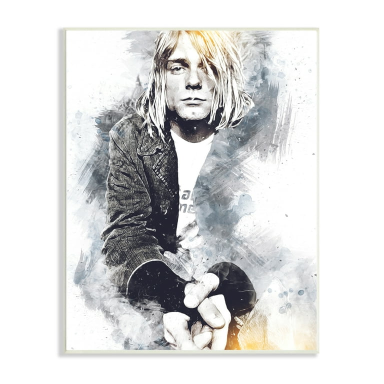 Stupell Industries Kurt Cobain Modern Abstract Pattern Portrait