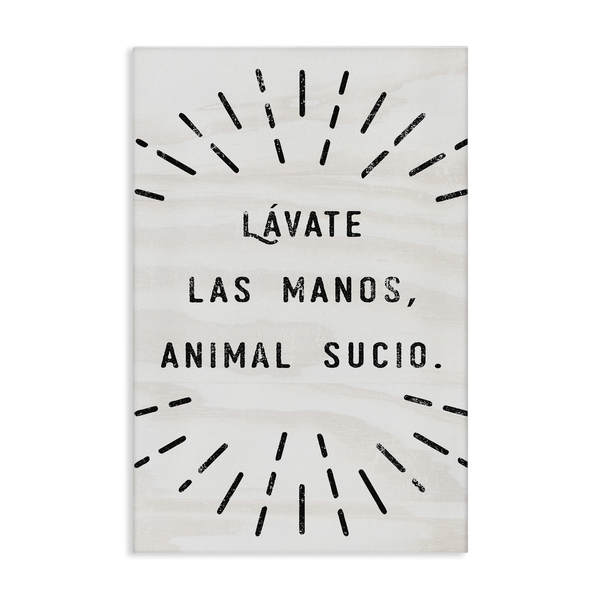 Stupell Industries Lávate Las Manos Sucio Bath & Laundry Painting Wrapped Canvas Art Print Wall Art, 30 x 45