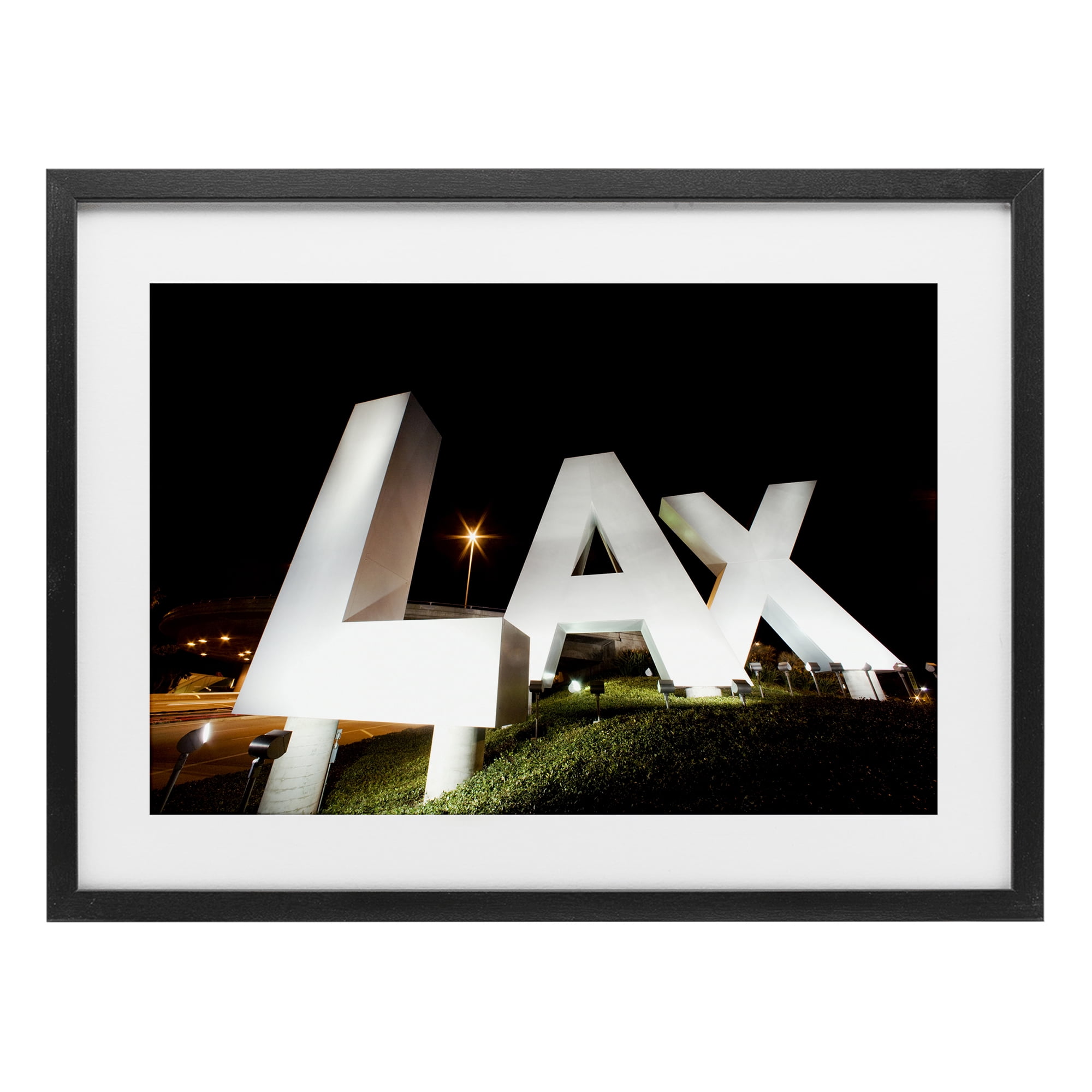 Stupell Industries LA Airport Structure Black Framed Print Under Glass, design by Scott Stulberg