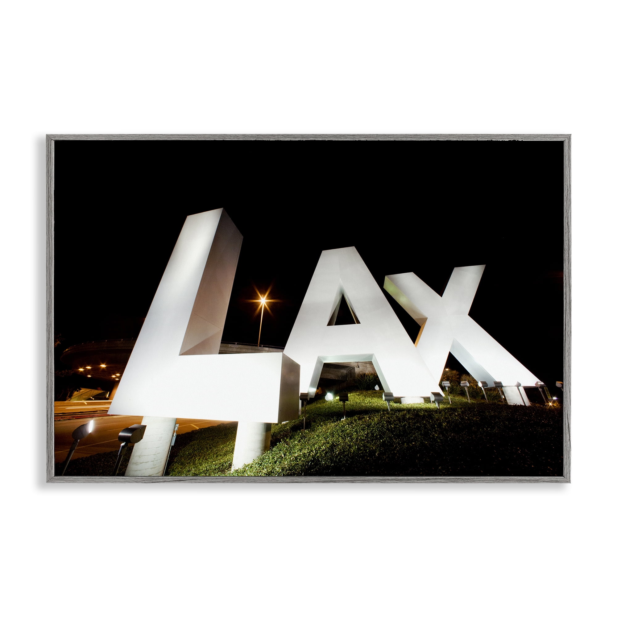 Stupell Industries LA Airport Structure Gray Framed Giclee Art, design by Scott Stulberg