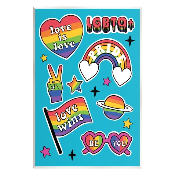 Stupell Industries LGBTQ Be You Pride Rainbows Holiday Painting Unframed Art Print Wall Art