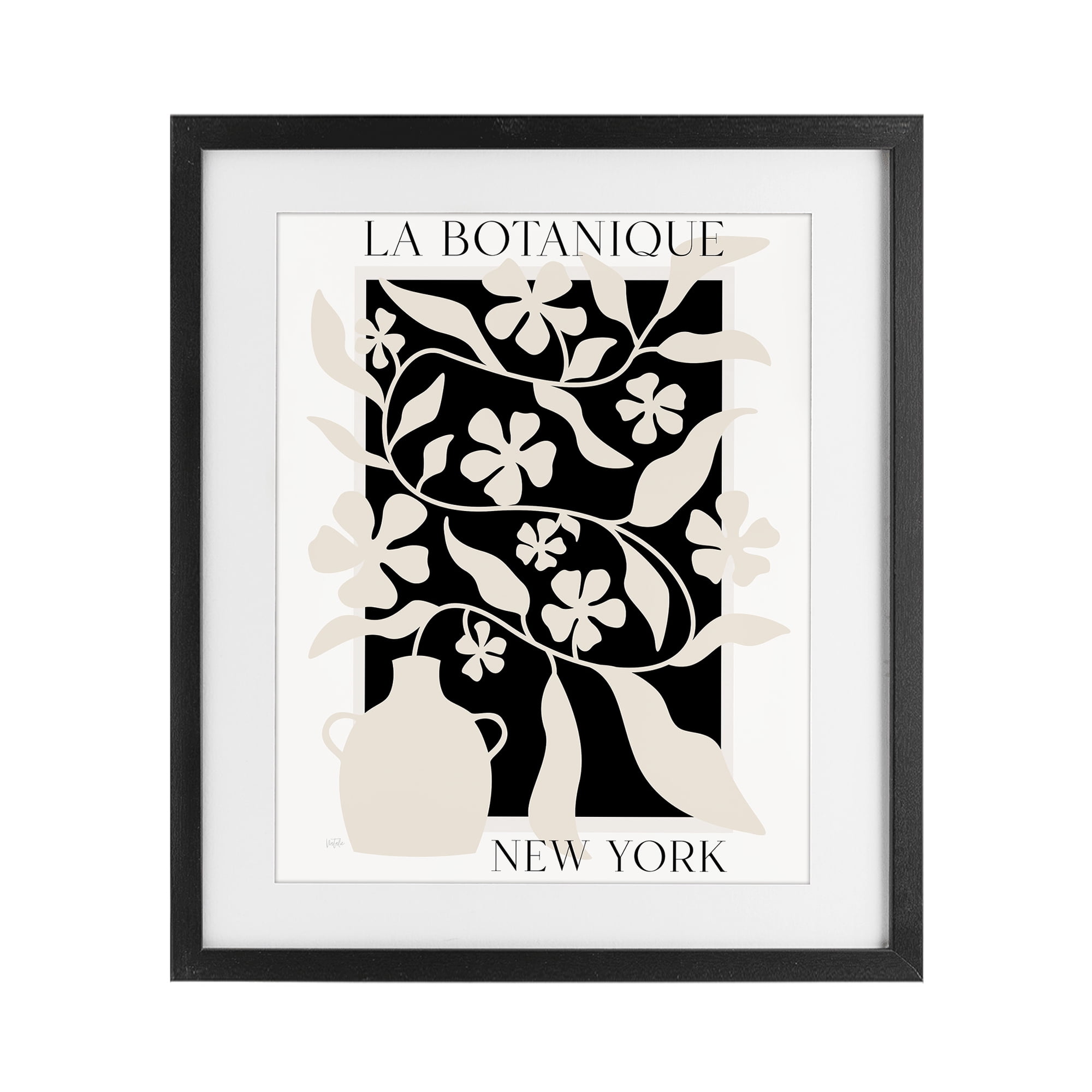 Stupell Industries La Botanique New York Black Framed Print Under Glass, design by Natalie Carpentieri