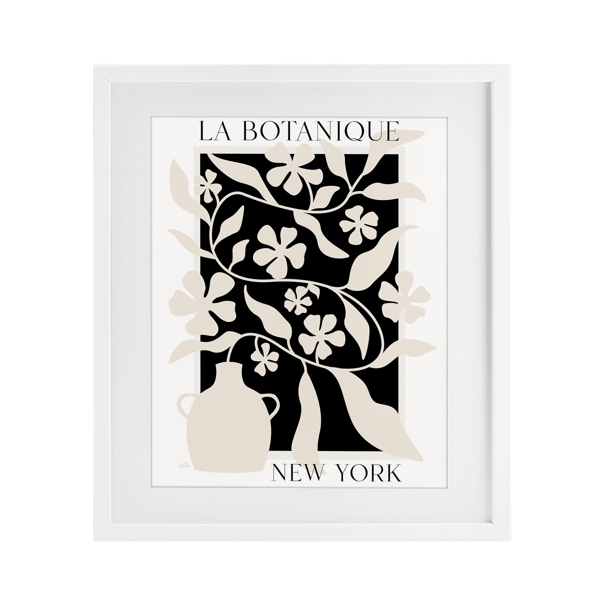 Stupell Industries La Botanique New York White Framed Print Under Glass, design by Natalie Carpentieri