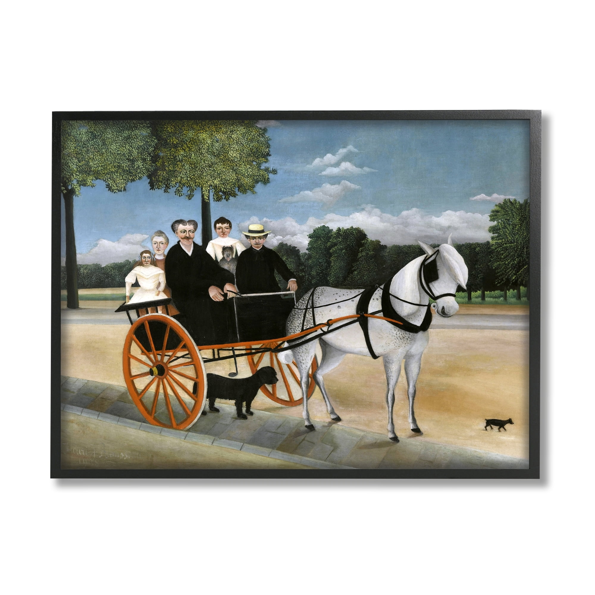 Stupell Industries La Carriole du pere Junier Henri Rousseau Painting Painting Black Framed Art Print Wall Art, Design by one1000paintings